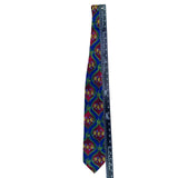 J. Garcia Mens Multicolor Silk Necktie Abstract Geometric Pattern Made In China
