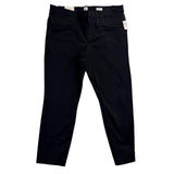 Gap Womens Black Cotton & Spandex Skinny Ankle Mid-Rise Stretch Pants 16R