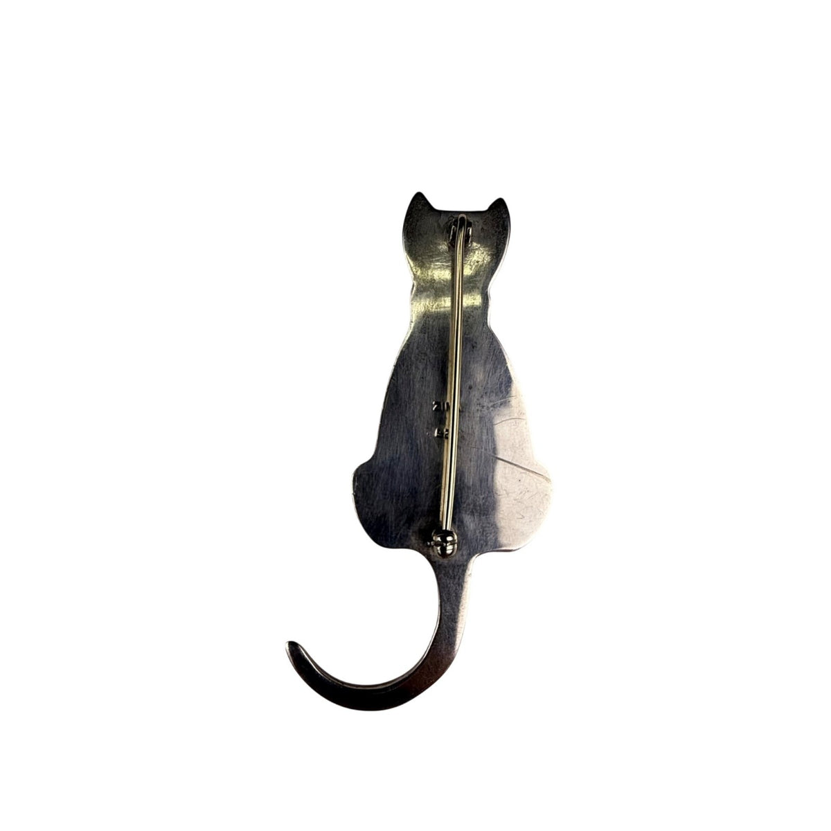 Zina Sterling Silver Cat Brooch Vintage Elegant Minimalist Jewelry Piece