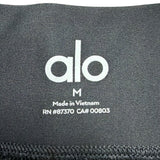 Alo Women Black Nylon/Spandex High-Waist Full-Length Sculpt Leggings Size M