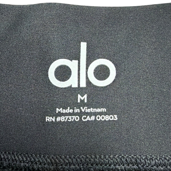 Alo Women Black Nylon/Spandex High-Waist Full-Length Sculpt Leggings Size M