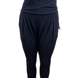 Zella Womens Black High-Waist Cropped Harem Pants Stretchy Size M - New