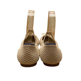 Rothys Kids Beige Knit Mary Jane Bow Ballet Flats Size K2