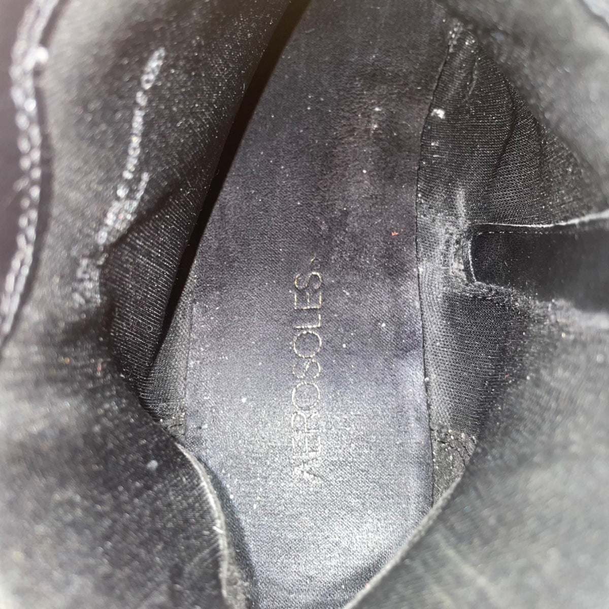 Aerosoles Women’s Black Suede Side Zipper Double Trouble Ankle Boots Size 7.5M
