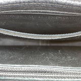 Black & Brown Faux Croc Embossed Leather Flap Magnetic Closure Crossbody Bag