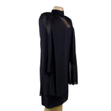 Ursula Womens Black Polyester Beaded Capelet Formal Dress Elegant Design Size 8P