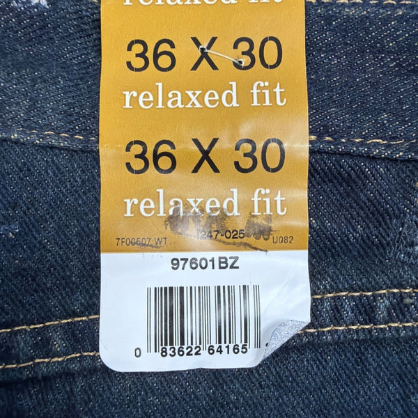 Wrangler Mens Blue Relaxed Fit Five Star Premium Denim Jeans Size 36x30 - New