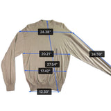 Baracuta Mens Beige Sweater Lightweight Long-Sleeve Pullover Knitwear Sz XL