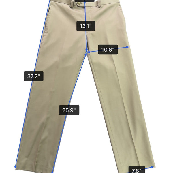 Lauren Ralph Lauren Mens Camel Wool Cashmere Flat-Front Dress Pants Sz 33W / 30L