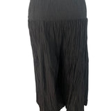 Sandy Starkman Womens Black Crinkled Maxi Pants Size 1X - New