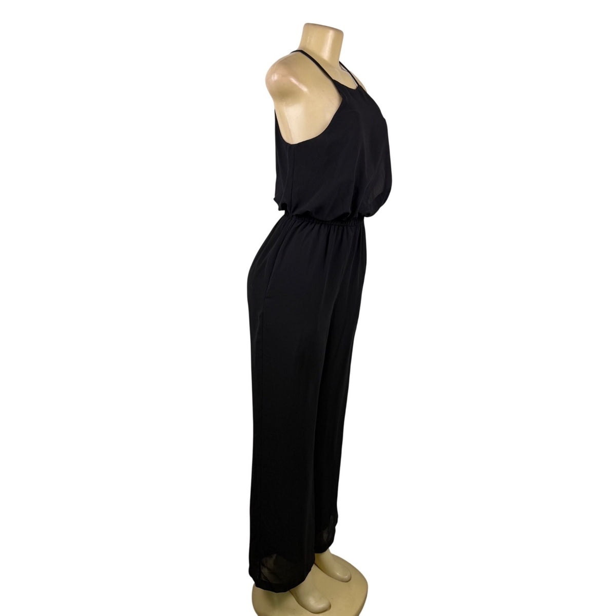 Wear Classic Women’s Black Polyester Spandex Halter Jumpsuit Size M - New