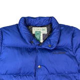 L.L. Bean Mens Colbalt Blue Down Jacket With Tags Warm Winter Sz M