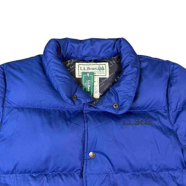 L.L. Bean Mens Colbalt Blue Down Jacket With Tags Warm Winter Sz M
