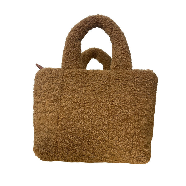 Vintage Havana Brown Fuzzy Women's Small Hand Bag - NWT