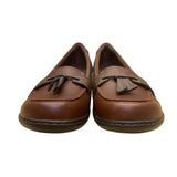 Clarks Women’s Brown Leather Ultra Comfort Tassel Slip-On Loafers Size 7