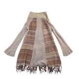 Free People Womens Beige Fringe Knit Cardigan Sweater Long Sleeve Size XS