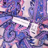 Susan Graver Womens Multicolor Paisley Kimono Cardigan Size L