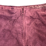 Arden B Womens Burgundy Leather Crochet Trim A-Line Skirt Size 6