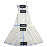 Wayf Womens White Cotton Maxi DressSleeveless Back Bow Detail Size XS