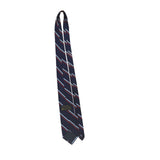 Robert Talbott Mens Navy Blue Silk Striped Tie Hand-Sewn Georgetown University S