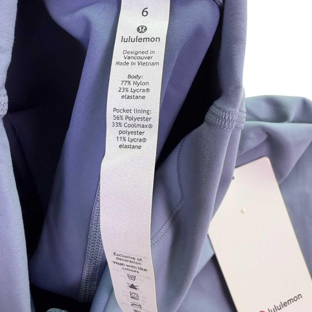 Lululemon Womens Blue Wunder Train HR Tight 25" Leggings High-Rise Stretch Sz 6
