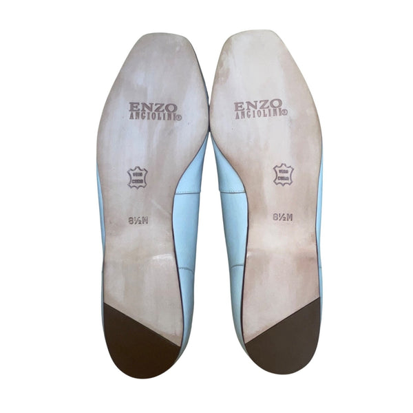 Enzo Angiolini Women’s White Leather Lining And Sole Slip-On Loafers Size 8.5
