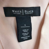 White House Black Market Womens Beige Polyester Blend Sleeveless Sheath Dress Si