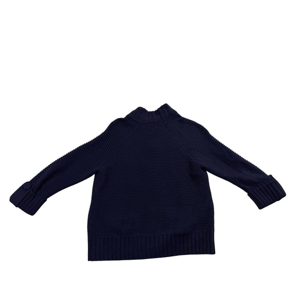 Chicos Womens Navy Cotton Button-Front Knit Cardigan Sweater Size 2
