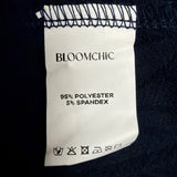 Bloomchic Womens Navy Fit & Flare Long Sleeve Midi Dress Size 14-16