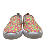 Asos Women’s Green & Pink Canvas With Floral Print Slip-On Sneakers Size US 9