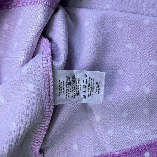 Ann Taylor Factory Womens Lavender White Polka Dot Short Sleeve Dress Size M