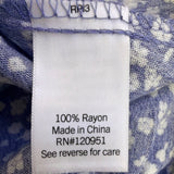 SO Womens Blue Rayon Floral Print Maxi Dress Size S