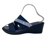 Italian Shoemakers Women’s Black Rhinestone Embellished Boom Sandals Size 9