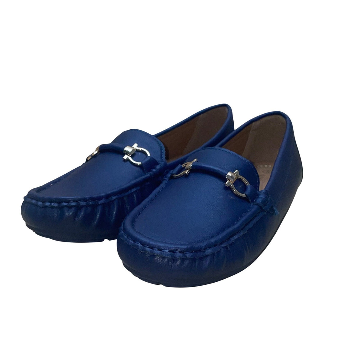 Alexis Bendel Women’s Blue Faux Leather Slip-On Susanna Moccasin Loafers Size 8