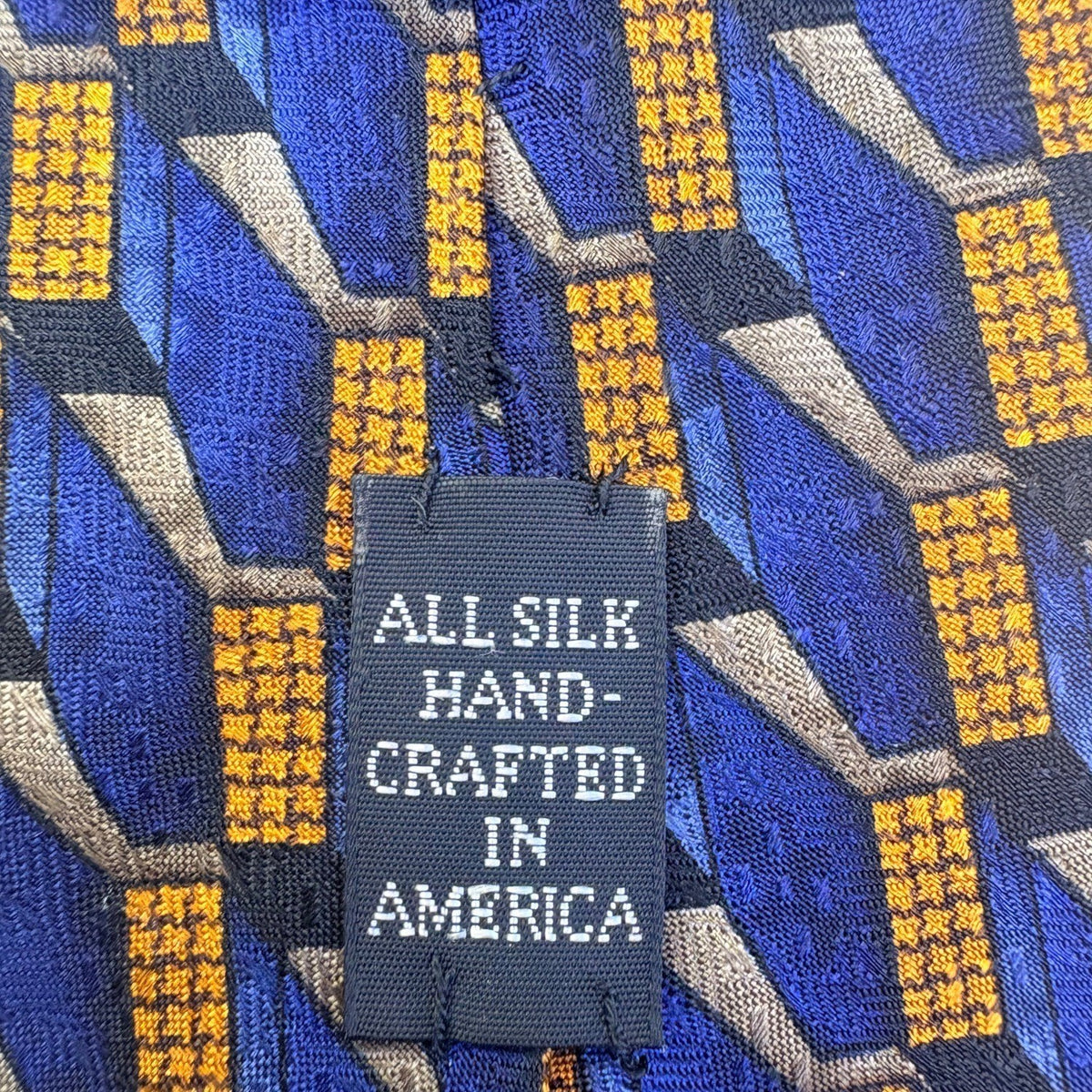 Nordstrom Mens Silk Blue Multi-Color Patterned Tie By J.Z. Richards Handcrafted