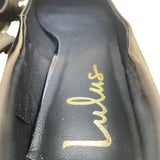Lulus Womens Black Patent Pointed Toe Kitten Heels Elegant Pump Shoes Sz 9