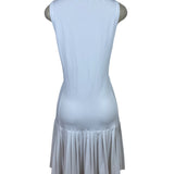 Addison Bay White Tennis Dress Sleeveless Pleated Skirt & Green Collar Sz XXL