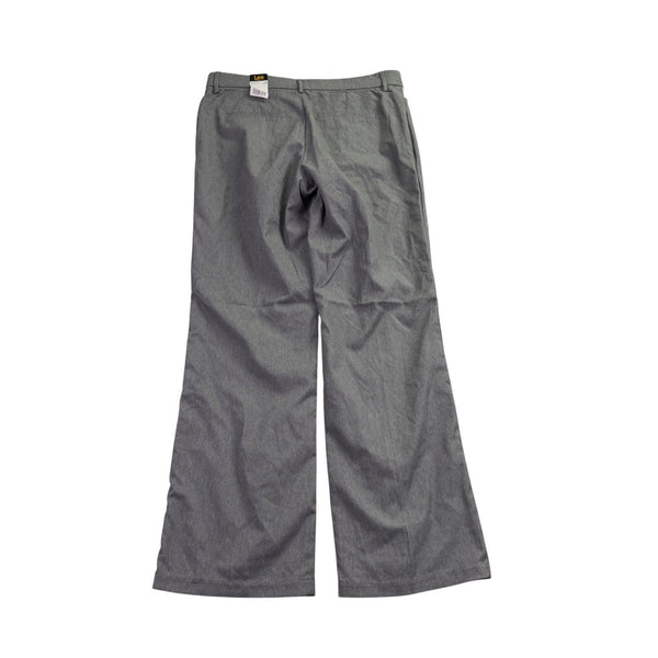 Lee Womens Gray Trousers Regular Fit Flex Motion Waistband Mid Rise Sz10 Short
