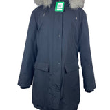 Andrew Marc Women's Black Coat With Faux Fur Hoodie Size XL - New