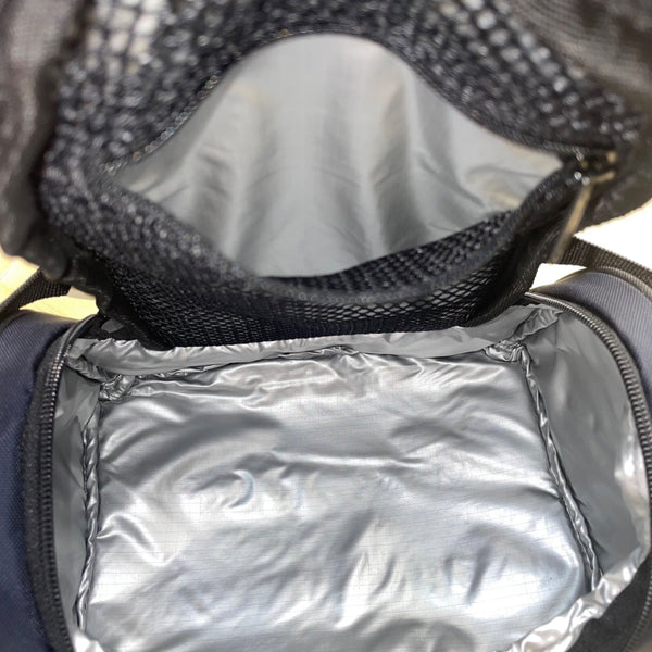 Eddie Bauer Navy & Black Lunch Bucket Bag Insulated Zipper Compartments One Size