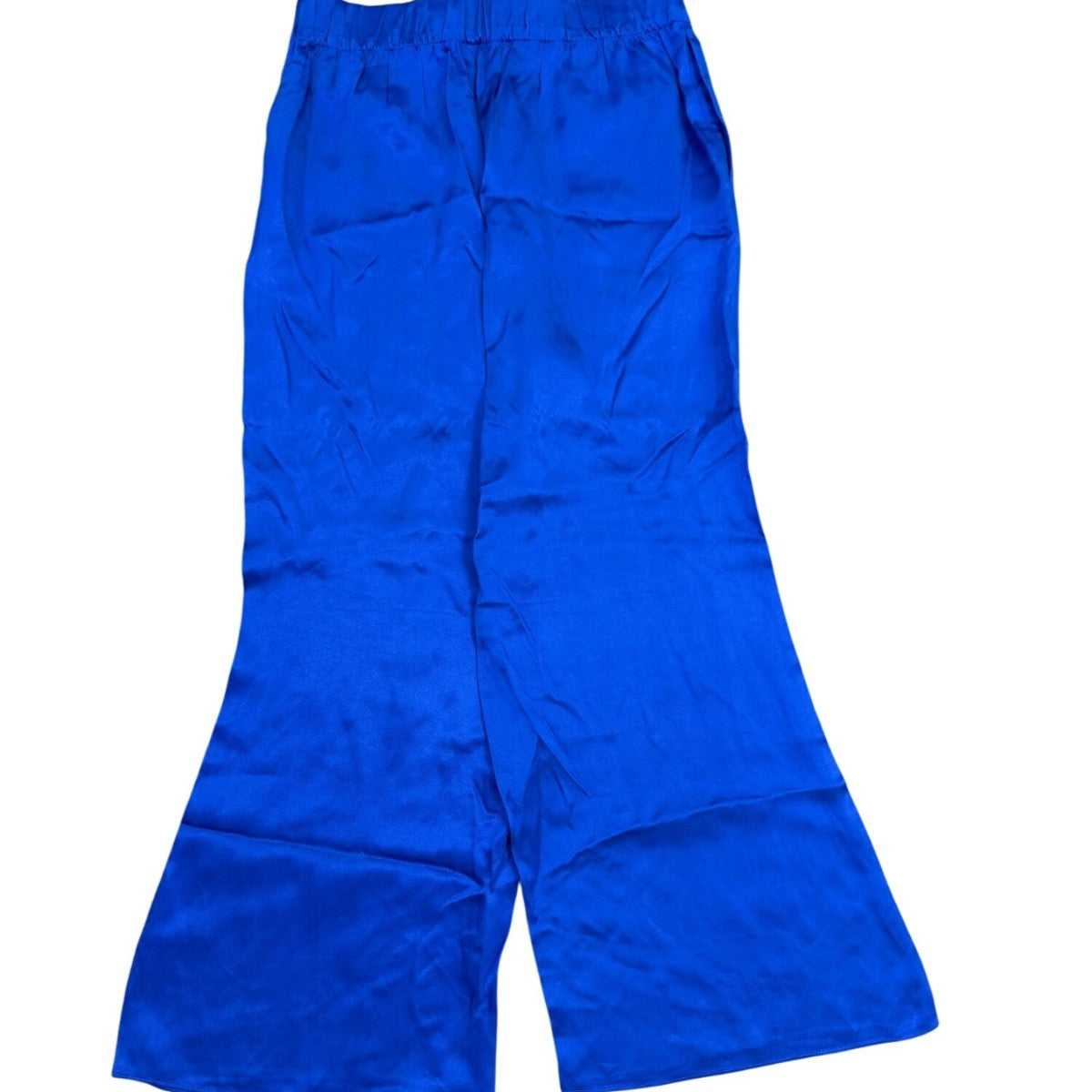 J.Crew Womens Blue Satin Jumpsuit With Halter Neck & Wide-Leg Pants Size S