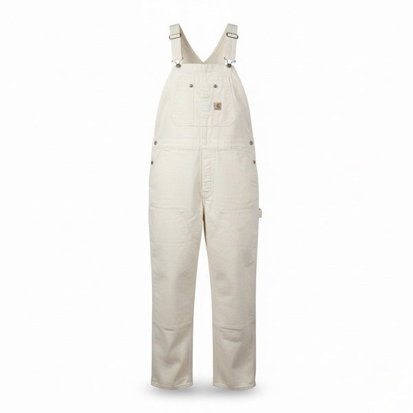 Carhartt Womens White Canvas Rugged Flex Bib Overalls Loose Fit Sz XL (16-18)