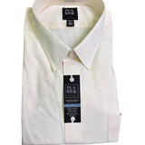 Jos. A. Bank Mens White 100% Cotton Traditional Fit Traveler Dress Shirt Sz 19-3