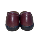 Clarks Womens Burgundy Leather Comfortable Casual  Mary Jane Shoes Size 9.5W 