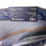 American Eagle Womens Super High-Rise Strigid Baggy Straight Jeans Size 8 29W