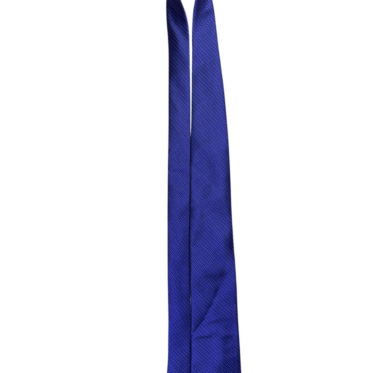 Nautica Mens Blue Silk Checkered Necktie Woven Pattern