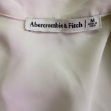 Abercrombie & Fitch Women’s Ivory Button-Up Blouse Long Sleeve  Size M 