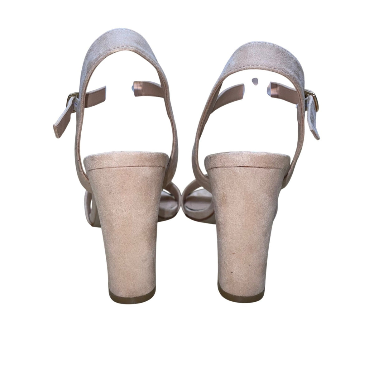 Dream Pairs Women’s Light Pink Suede Ankle Strap Gisela Heeled Sandals Size 8.5