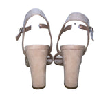 Dream Pairs Women’s Light Pink Suede Ankle Strap Gisela Heeled Sandals Size 8.5