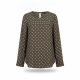 Banana Republic Womens Green & Pink Patterned Long Sleeve Blouse Size XL